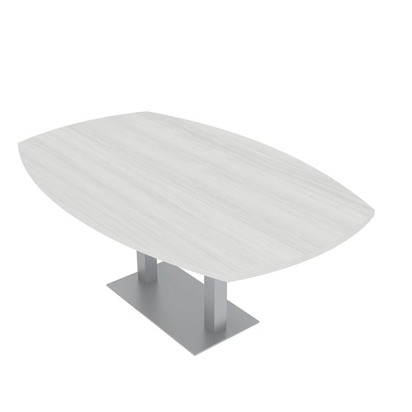 45 in W, 84 in L, 29 in H, Engineered Wood Top, White